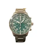 NEW Citizen Eco-Drive Date Compass Green Dial Steel Men's Watch CA0699-59X (HH)