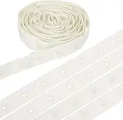 uxcell 3 Yard Snap Button Tape, Polyester Plastic Snap Button Trim, Sewing Press Stud Ribbon Replacement for DIY Craft Clothes Fabric Sewing, Beige