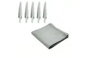 Rans Set of 6 Cotton Waffle Tea Towels 50x70 cm - Silver/Grey