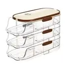 Refrigerator Egg Storage Solution Box Transparent Stackable Fridge Organizer