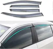 4Pcs Car Window Wind Deflector for G-*o&lf 7 2014-2018 Car Side Door Stick-On Deflector Rain Deflector Car Protection Accessories Automotive Accessories