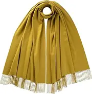 [Johnstons of Elgin] Johnstons WA56 Official Cashmere Stole AU8324/Gold UK 74.8 x 27.6 inches (190 x 70 cm) (One Size Fits All), AU8324/Gold, UK 190cm x 70cm (FREE サイズ)