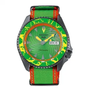 【SEIKO 精工】官方授權 5Sports男 限量款 動力儲存機械錶-綠面 錶徑42.5mm-SK008(SRPF23K1)