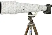 CHASING BIRDS Camouflage Waterproof Lens Coat for Canon RF 600mm F4 L is USM Rainproof Lens Protective Cover (Electric White, with Extender RF 1.4X)