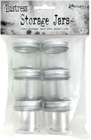 Tim Holtz Distress Jars -Empty-6/Pkg TDA58083