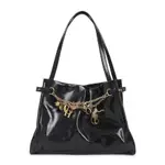 [Chloe] Chloe-Black Calf Leather Charms Shoulder Bag-Donna OS OS