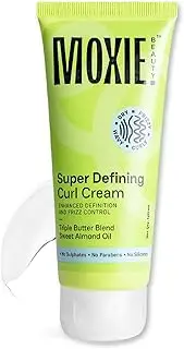 MOXIE BEAUTY Super Defining Curl Cream - 96% Hair Moisture Retained | For Curly & Wavy Hair | Made With Mango Seed, Cocoa Butter & Almond Oil | (120 ml)