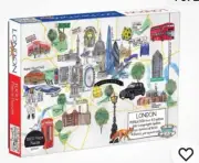 London Map Tourist Attraction Jig Saw Puzzle 1000 Piece Puzzle Galison NEW