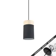 Snap Lighting Pierce Narrow Fabric Downlight to Pendant Light Conversion Kit Black
