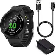 [Garmin] Forerunner 55 GPS Running Smartwatch (Black) Power Bundle