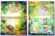 Junk Journal Kit Scrapbook Green Vintage Garden Ephemera Book cards tags postage