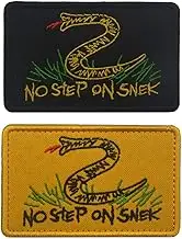THE FASHION RX 2 Pieces Embroidered No Step On Snek Tactical Morale Patches Military Emblem Badge Fastener Hook and Loop Patch