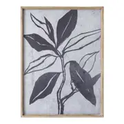 [Florabelle Living] Como Charcoal Leaves Set of Wall Art