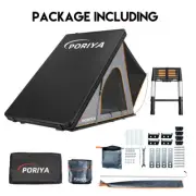 PORIYA Roof top Tent Hardshell w/ Ladder Camping Waterproof for Off-Road Car AU