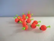 12 .75" FISHING BOBBERS Small Round Floats Weighted Foam Snap on Float Choice