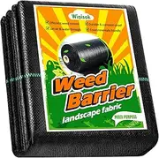 Weed Barrier Landscape Fabric Heavy Duty, 2FT x 50FT Thicken Garden Fabric Weed Mats, Durable Weeds Control Mulch Breathable Weed Cloth Weed Blocker Garden Bed Cover (2FTX50FT)