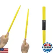 CashBeat 5A Maple Wood Drumsticks, Non-Slip Grip, Classic Yellow Drum Stick f