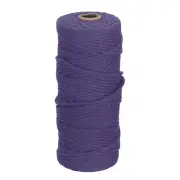 3mm x 109 Yard Dark Purple Cotton Macrame Rope, 2 Strands Twisted Cotton Cord
