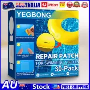 30pcs Repair Patch Transparent Glue Pads Inflatable Pool Toy Beds (Round) AU