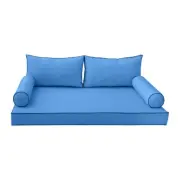 COVER ONLY-Style2 Daybed Mattress Bolster Pillow Covers Contrast Trim Twin AD102