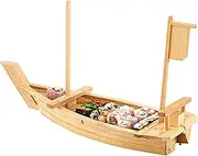 Juexica Wooden Sushi Boat Serving Tray 24 Inch Japanese Sushi Plate for Restaurant Sushi Tray Wood Serving Boat Plate for Food Display Home Wedding Birthday Party