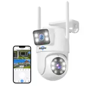 Hiseeu WS03 3MP+3MP 8X Digital Zoom Wifi Surveillance Camera Dual Lens Color Night Vision Human Detection 2-Way Talk IP6
