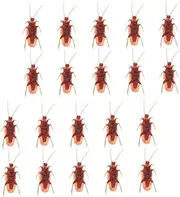 FELTECHELECTR Fool's Day Prank Props 20pcs Life-Like Fake Bugs Realistic Simulation Cockroaches for