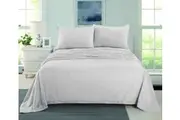 CASHMERE TOUCH FLANNEL SHEET SET SINGLE - KING SILVER