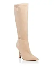Aqua Women's Shea Sand Suede Pointed Toe High Heel Boots Size 10