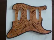 Tooled leather Pickguard for Fender Stratocaster/Strat Guitar