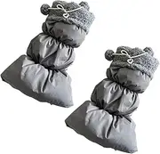 [Frediuo] Women Winter Padded Puffer Leg Warmers Simple Warm Boot Covers for Sports Street