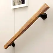 1.3FT Wooden Stair Handrails, Hand Railings for Stairs Indoor Outdoor, Sturdy Safety Wall Mount Support, Non-Slip Staircase Handrail for Home Garden Corridor, Lofts Decking, Kindergarten Guardrail