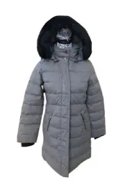 UGG WOMEN CELESTE GREY PUFFER WOOL WATER / WIND-RESISTANT JACKET COAT Size XS