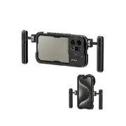 Aluminum Phone Cage with Dual Handles for Iphone 15 Pro/pro Max Stabilizer for Video Filmmaking