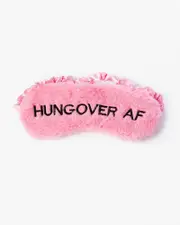 Pink Hungover AF Fluffy Sleep Mask