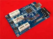PCI-e Express 1X to 3 Port 1X Switch Multiplier HUB Riser Card +1PCS USB Cable