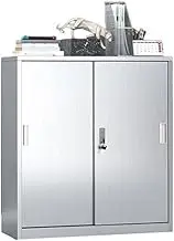 Filing Cabinet Large Capacity Storage Cabinet Office File Data Storage with Lock 304 Stainless Steel File Cabinet Storage Cabinet