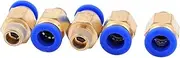 sourcingmap® 5pcs 1/8BSP Male to 8mm OD Push in Quick Release Air Pneumatic Fitting