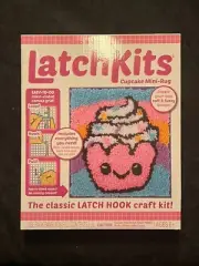 LatchKits Latch Hook Kit for Wall Hangings & Mini-Rugs Cupcake Craft Kit Nib