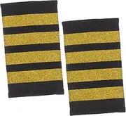 [BESPORTBLE] Pilot's Shoulder Straps Flight Attendant Uniform Aviation Uniform Badge Airplane Badge Soft Shoulder Boards Craftsmanship