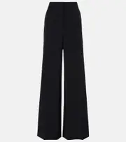 [Stella McCartney] Stella McCartney High-rise wool-blend wide-leg pants AU 2 black