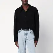 [Séfr] Black Wes shirt in mesh cotton M Black