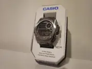 Casio Men's Black Digital Illuminator Watch, 10 YR Battery, Alarm, WR 100M - NEW