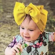 [BABYMOON] Textured Bow Hairband For Baby Girl Hair Accessories For Girls Baby Headband For Girls