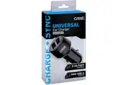 Crest Universal Car Charger Dual Usb-a Each