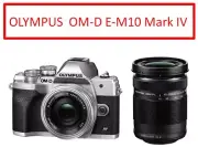 Olympus OM-D E-M10 Mark IV Mirrorless Digital Camera 14-42mmEZ 40-150mmR Silver