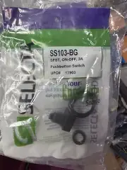 Selecta Switch SS103-BG Pushbutton 3A Sealed Upc# 17903 SPST Small Electric 120v