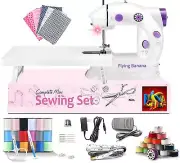 Sewing Machine for Beginners with Extension Table, Adjustable 2-Speed 2-Threa...