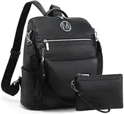 [MKP COLLECTION] Women Fashion Backpack Purse Convertible Large Ladies Rucksack Travel Shoulder Bags Handbag Set w/Tassel 2pcs