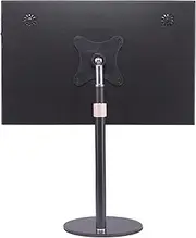 Portable Monitor Stand with VESA Mount 3inch Bracket Tilt Ball Joint Telescopic Pole and Metal Disk Base Portable Monitor Mount with 75mm VESA Mount FL12B